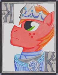 Size: 852x1099 | Tagged: safe, artist:the1king, derpibooru import, big macintosh, earth pony, pony, crown, king, male, playing card, solo, spades, stallion