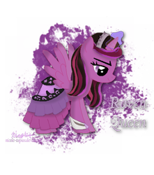 Size: 545x617 | Tagged: safe, derpibooru import, alicorn, pony, ever after high, ponified, raven queen, solo