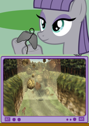 Size: 564x800 | Tagged: safe, maud pie, exploitable meme, gamer meme, meme, obligatory pony, smiling, the legend of zelda, the legend of zelda: majora's mask, tv meme