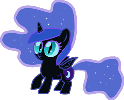 Size: 845x679 | Tagged: safe, artist:colossalstinker, derpibooru import, nightmare moon, cute, filly, looking at you, nightmare woon, simple background, solo, transparent background