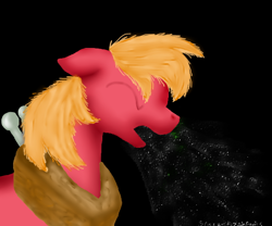 Size: 600x500 | Tagged: safe, artist:sneezefetishponies, derpibooru import, big macintosh, earth pony, pony, fetish, male, sneezing, sneezing fetish, solo, spray, stallion