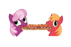 Size: 1104x736 | Tagged: safe, edit, edited screencap, screencap, big macintosh, cheerilee, earth pony, pony, filli vanilli, big mac's big mouth, cheerimac, exploitable meme, food, male, meme, not porn, sandwich, sandwich censorship, shipping, stallion, straight, wat