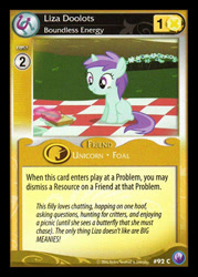 Size: 344x480 | Tagged: safe, derpibooru import, liza doolots, petunia, tootsie flute, canterlot nights, ccg, enterplay, mlp trading card game, solo