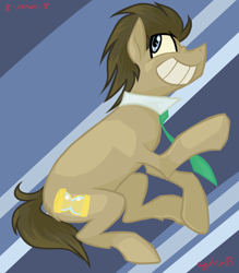 Size: 748x854 | Tagged: safe, artist:xenon, derpibooru import, doctor whooves, earth pony, pony, brown coat, brown mane, male, solo, stallion