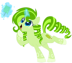 Size: 956x835 | Tagged: safe, artist:xnightmelody, derpibooru import, oc, oc only, oc:lime pops, pony, unicorn, drill hair, magic, solo