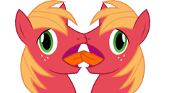 Size: 673x353 | Tagged: safe, big macintosh, earth pony, pony, filli vanilli, big mac's big mouth, exploitable meme, male, meme, selfcest, stallion