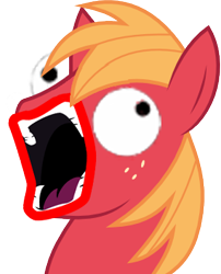 Size: 285x353 | Tagged: safe, big macintosh, earth pony, pony, filli vanilli, 4chan, big mac's big mouth, derp, exploitable meme, male, meme, shoop da whoop, solo, stallion