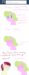 Size: 750x1920 | Tagged: safe, daisy, flower wishes, roseluck, ask, comic, rosereplies, tumblr