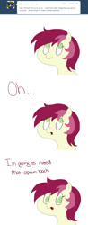 Size: 750x1920 | Tagged: safe, roseluck, ask, comic, rosereplies, solo, tumblr