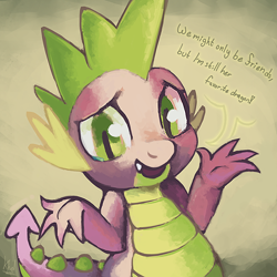 Size: 640x640 | Tagged: safe, artist:kheltari, spike, dragon, inspiration manifestation, crying, dialogue, friendzone, solo