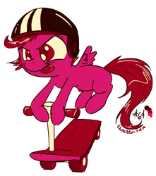 Size: 950x1073 | Tagged: safe, artist:thraten, derpibooru import, scootaloo, color palette challenge, helmet, limited palette, scooter, solo