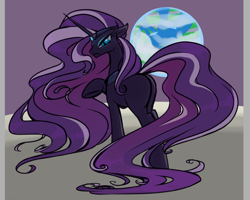 Size: 1039x831 | Tagged: safe, artist:inlucidreverie, derpibooru import, nightmare rarity, solo, wip