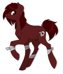 Size: 1750x2050 | Tagged: safe, artist:rannarbananar, oc, oc only, oc:steel soul, pony, bandage, leg wraps, looking at you, male, raised hoof, raised leg, simple background, smiling, solo, stallion, transparent background, vector