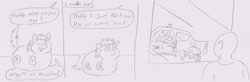 Size: 1500x492 | Tagged: safe, artist:santanon, fluffy pony, amputee, monochrome, pun, stump, weggies on vacation