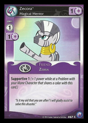 Size: 344x480 | Tagged: safe, derpibooru import, zecora, zebra, canterlot nights, ccg, enterplay, solo