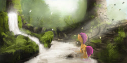 Size: 4000x2000 | Tagged: safe, artist:fuzzyfox11, derpibooru import, scootaloo, scenery, solo