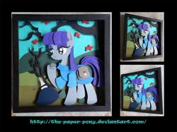 Size: 1280x958 | Tagged: safe, artist:the-paper-pony, derpibooru import, boulder (pet), maud pie, papercraft, solo