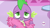 Size: 1920x1080 | Tagged: safe, screencap, spike, dragon, inspiration manifestation, feather boa, hub logo, solo