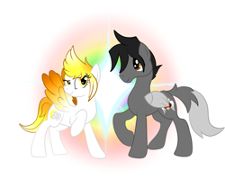 Size: 1259x1003 | Tagged: safe, artist:wolfavenge, derpibooru import, oc, oc only, duo, simple background, white background