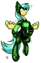 Size: 1751x2678 | Tagged: safe, artist:cynos-zilla, derpibooru import, sunshower raindrops, blackest night, crossover, dc comics, green lantern, green lantern (comic), simple background, solo, transparent background