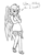 Size: 366x488 | Tagged: safe, artist:kiana, derpibooru import, oc, oc only, oc:stormy sky, human, clothes, dress, eared humanization, humanized, mary janes, monochrome, socks, solo, tailed humanization, winged humanization