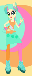 Size: 264x614 | Tagged: safe, artist:berrypunchrules, derpibooru import, tennis match, equestria girls, rainbow rocks, background human, eared humanization, humanized, neon, neon rainbow rocks, ponied up, solo