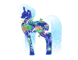 Size: 1015x788 | Tagged: safe, artist:mlpdarksparx, derpibooru import, oc, oc only, earth pony, pony, eyes closed, solo, waterfall