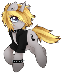 Size: 1280x1510 | Tagged: safe, artist:mixipony, oc, oc only, pony, unicorn, clothes, collar, solo