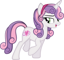 Size: 3197x3000 | Tagged: safe, artist:theshadowstone, derpibooru import, sweetie belle, pony, equestria girls, equestria girls ponified, older, ponified, ponified humanized pony, simple background, solo, transparent background, vector