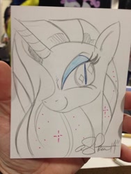 Size: 600x800 | Tagged: safe, artist:andypriceart, derpibooru import, nightmare rarity, solo, traditional art