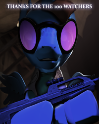 Size: 2400x3000 | Tagged: dead source, safe, artist:dakkiller, derpibooru import, oc, oc only, oc:dak steiger, 3d, gun, solo, source filmmaker