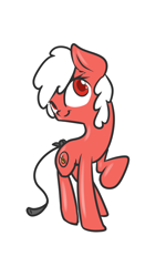 Size: 450x750 | Tagged: artist needed, safe, oc, oc only, oc:foamy flare, original species, /mlp/, augmented tail, fire extinguisher, solo