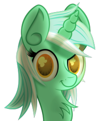 Size: 4560x5520 | Tagged: safe, artist:radiationalpha, derpibooru import, lyra heartstrings, pony, unicorn, absurd resolution, bust, chest fluff, faic, female, looking at you, mare, simple background, smiling, solo, transparent background, vector