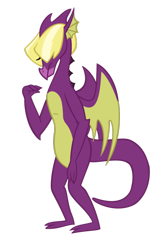 Size: 600x912 | Tagged: safe, artist:queencold, derpibooru import, dart (rule 63), fume, spear (dragon), dragon, dragoness, rule 63, simple background, solo, teenaged dragon, transparent background