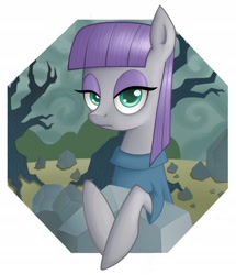 Size: 2135x2480 | Tagged: safe, artist:sassafrass002, derpibooru import, maud pie, bust, looking at you, portrait, solo