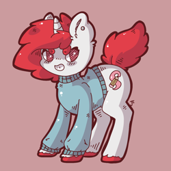 Size: 1024x1024 | Tagged: safe, artist:pegsie, derpibooru import, oc, oc only, oc:ross, pony, unicorn, clothes, ross, solo, sweater