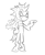 Size: 449x548 | Tagged: safe, artist:fighting-wolf-fist, derpibooru import, changeling, pony, bipedal, monochrome, solo, sonic the hedgehog (series), style emulation