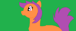 Size: 1285x519 | Tagged: safe, scootaloo, pegasus, pony, female, filly, simple background, solo