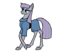 Size: 450x386 | Tagged: safe, artist:spyrica, maud pie, earth pony, pony, maud pie (episode), clothes, female, mare, solo