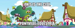 Size: 3652x1370 | Tagged: safe, derpibooru import, screencap, dragnet, golden oaks library, image macro, meme, ponyville