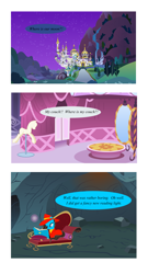 Size: 5537x10272 | Tagged: safe, artist:kaylathehedgehog, derpibooru import, absurd resolution, carmen sandiego, comic, fainting couch, implied princess luna, implied rarity, moon, ponified, reading