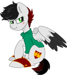 Size: 842x949 | Tagged: safe, artist:daydreamsyndrom, derpibooru import, oc, oc only, oc:fire blaze, pegasus, pony, solo, younger