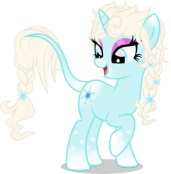 Size: 8361x8494 | Tagged: safe, artist:benybing, derpibooru import, absurd resolution, augmented tail, elsa, frozen (movie), ponified, solo