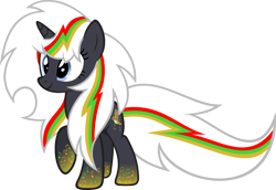 Size: 1854x1273 | Tagged: safe, artist:zacatron94, derpibooru import, oc, oc only, oc:velvet remedy, pony, unicorn, fallout equestria, fallout, fanfic, fanfic art, female, horn, mare, rainbow power, rainbow power-ified, simple background, solo, transparent background