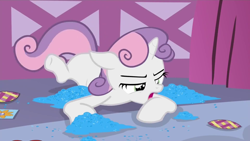 Size: 1920x1080 | Tagged: safe, screencap, sweetie belle, pony, unicorn, for whom the sweetie belle toils, female, filly, solo, white coat