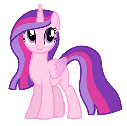 Size: 692x686 | Tagged: safe, artist:unoriginai, oc, oc only, oc:princess passion, alicorn, pony, alicorn oc, base used, magical lesbian spawn, offspring, parent:princess cadance, parent:twilight sparkle, parents:twidance, simple background, solo, transparent background