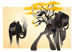 Size: 1024x725 | Tagged: safe, artist:mongooseapples, derpibooru import, oc, oc only, original species, adoptable, augmented tail, solo, tree