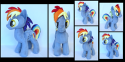 Size: 2660x1317 | Tagged: safe, artist:fireflytwinkletoes, derpibooru import, rainbow blaze, daily deviation, irl, photo, plushie, solo