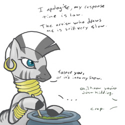 Size: 648x648 | Tagged: safe, artist:hobbes-maxwell, derpibooru import, zecora, zebra, ask, ask zecora, solo, tumblr