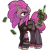 Size: 1280x1280 | Tagged: safe, artist:inlucidreverie, derpibooru import, oc, oc only, oc:paintblood, pony, unicorn, clothes, colored, dour, gun, leg strap, levitation, magic, male, saddle bag, serious, simple background, solo, torn clothes, transparent background, trap, unshorn fetlocks, weapon